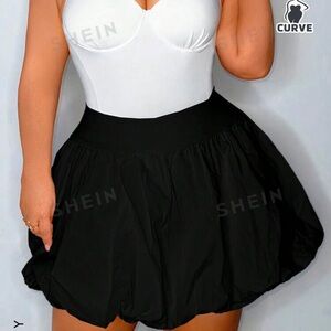 SHEIN Black Bubble Skirt